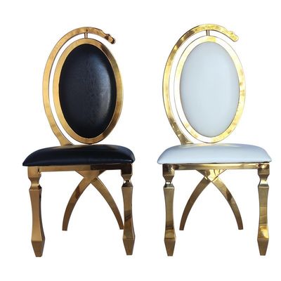 كرسي مأدبة طعام حديث جلد غطاء مخملي إطار من الفولاذ المقاوم للصدأ