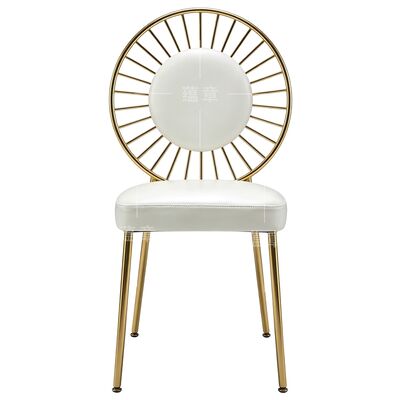 الجملة جولة الظهر الطعام الفولاذ المقاوم للصدأ كرسي الزفاف الحدث الفاخر