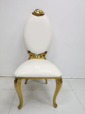 الطعام كرسي مأدبة الزفاف عالية الظهر النسيج الفولاذ المقاوم للصدأ للأحداث W50xD65xH110cm
