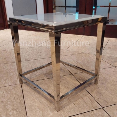 الإطار الفضي SS201 طاولة سرير بسيطة طاولة صغيرة CBM مربعة لغرفة النوم