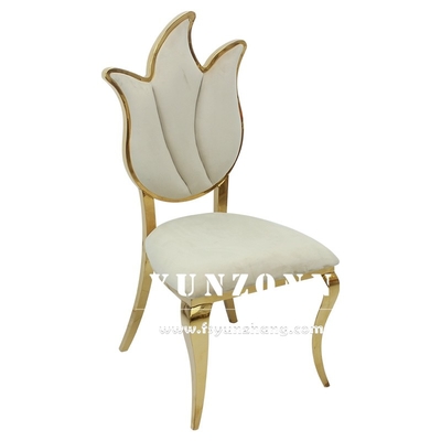 زهرة تصميم عالية الظهر كرسي الزفاف كرسي الأثاث الملكي 49X56X107cm