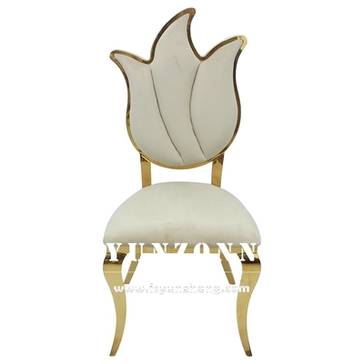 زهرة تصميم عالية الظهر كرسي الزفاف كرسي الأثاث الملكي 49X56X107cm