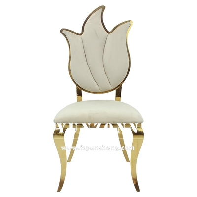 زهرة تصميم عالية الظهر كرسي الزفاف كرسي الأثاث الملكي 49X56X107cm