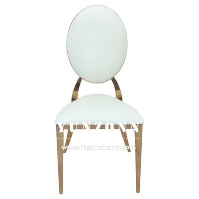 كراسي زفاف من الفولاذ المقاوم للصدأ باللون الذهبي ، إيجارات كرسي الزفاف الملكي W49xD53xH94cm