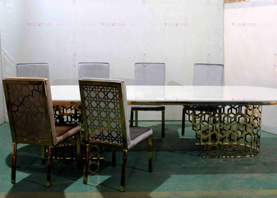 طاولة طعام حديثة فاخرة كبيرة على طراز الولائم طراز MDF OEM 4000X1200X750mm