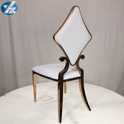 فاخر 50X55X107 SS الماس الزفاف كرسي الطعام الذهبي OEM الأبيض