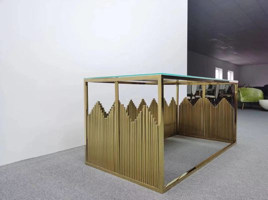 سعر جيد نموذج جديد مستطيل من الفولاذ المقاوم للصدأ حفلة حدث طاولة زفاف ذهبية الانترنت