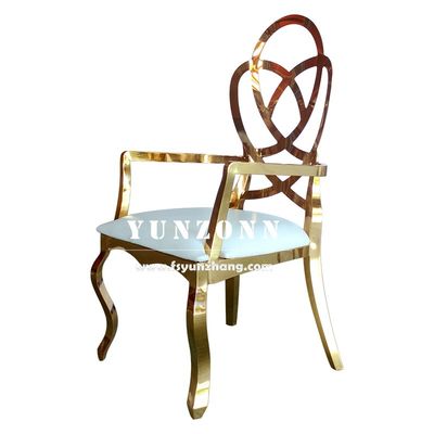 سعر جيد أثاث الزفاف الفاخرة الوردة المنحوتة للخلف كرسي الفندق المطعم الذهبية الفولاذ المقاوم للصدأ الانترنت