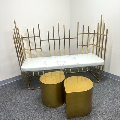 سعر جيد كرسي العرش الملكي الفاخر للعروس والعريس كرسي طعام الزفاف الحديث من الفولاذ المقاوم للصدأ الانترنت