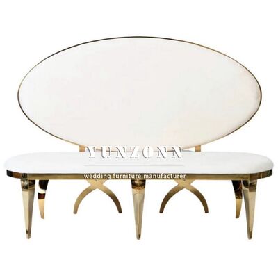 أريكة زفاف ملكية للأزواج مقعد أريكة زفاف بيضاء للعروسين قاعة الفندق أريكة زفاف من الفولاذ المقاوم للصدأ