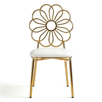 سعر جيد حفلات الزفاف حفلات الزفاف الإطار الذهبي الديكور SS وجبة الأثاث المعدني للإيجار كرسي الحدث الانترنت