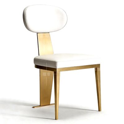 سعر جيد كراسي طعام زفاف من الفولاذ المقاوم للصدأ الذهبي، أثاث جلد صناعي، كرسي مطعم الانترنت