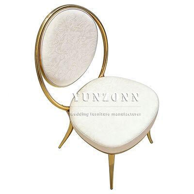 سعر جيد كراسي فاخرة متينة وحديثة من الفولاذ المقاوم للصدأ باللون الذهبي مع أرجل مدببة لحفلات الزفاف والمآدب الخارجية الانترنت