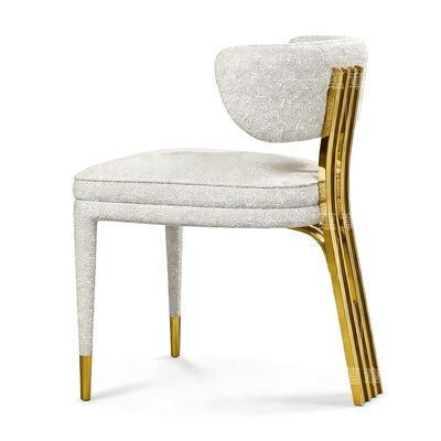 سعر جيد تصميم أزياء كرسي جميل كراسي زفاف فاخرة فخمة فندق ذهبي من الفولاذ المقاوم للصدأ معدن عشاء كرسي طعام الانترنت