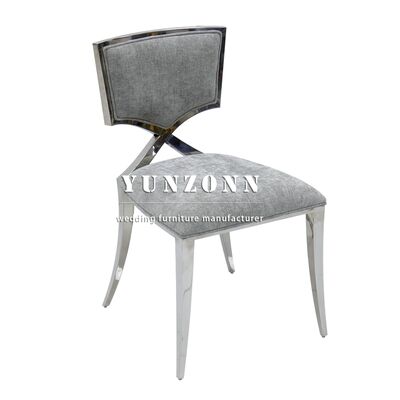 سعر جيد كرسي حفلات فندق بتصميم خاص من الفولاذ المقاوم للصدأ بإطار فضي، كرسي مناسب للمناسبات وحفلات العشاء الانترنت