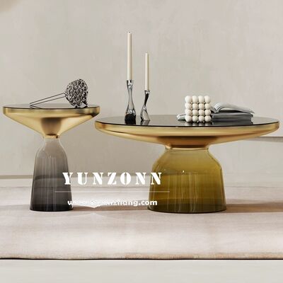 سعر جيد طاولة جانبية دائرية زجاجية بتصميم بسيط فاخر على الطراز الاسكندنافي، أثاث عصري لغرفة المعيشة للمنزل والفنادق لتناول الطعام وحفلات الزفاف الانترنت