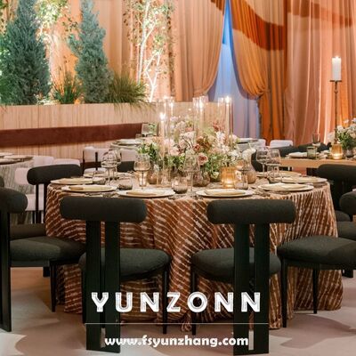 سعر جيد أثاث زفاف فاخر أسود حديد إطار معدني كرسي مأدبة Vip الانترنت