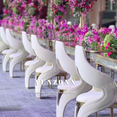 سعر جيد كرسي طعام عصري مبتكر من الفولاذ المقاوم للصدأ مع قماش للاستخدام في الفنادق وحفلات الزفاف والمطاعم والاستخدام الخارجي الانترنت