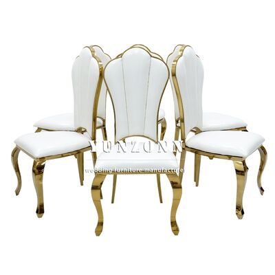 سعر جيد كراسي حفلات فاخرة من الفولاذ المقاوم للصدأ باللون الذهبي قابلة للتكديس للمناسبات وحفلات الزفاف للفنادق والمطاعم والاستقبال الانترنت