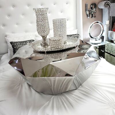 سعر جيد طاولة قهوة فاخرة من الألماس بتصميم عصري مع سطح قابل للرفع، أثاث معدني متين من الفولاذ المقاوم للصدأ لغرفة المعيشة الانترنت