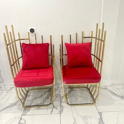 سعر جيد كرسي أريكة ذهبي بتصميم جديد لحفلات الزفاف والولائم على شكل قفص طيور مزخرف للحفلات الانترنت