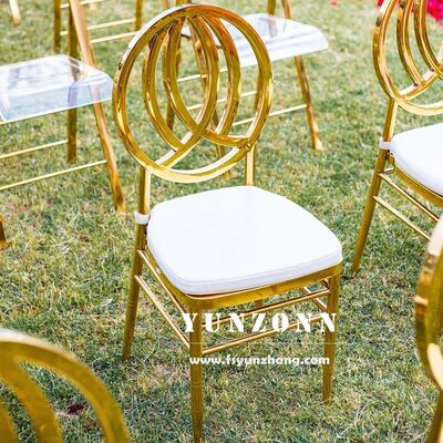 سعر جيد توريد مصنع صيني كرسي فينيكس من الفولاذ المقاوم للصدأ باللون الذهبي والأبيض لحفلات الزفاف والمآدب والفنادق وتناول الطعام في الهواء الطلق والشقق الانترنت