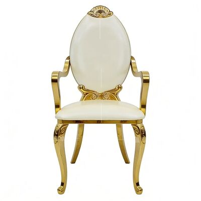 سعر جيد الذهب الحديث الفاخر الفولاذ المقاوم للصدأ المقاوم للصدأ الكرسي العرش الطعام للفنادق استخدام الشقة في الهواء الطلق الانترنت