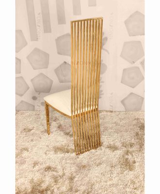 سعر جيد كرسي زفاف عالي الظهر كراسي مأدبة فاخرة ذهبية اللون من الفولاذ المقاوم للصدأ وزن 200 كجم الانترنت