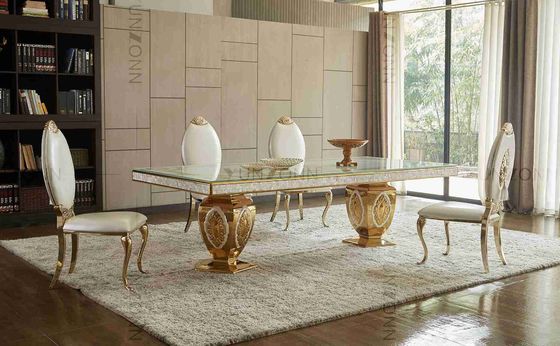 سعر جيد طاولات حفلات الزفاف الفاخرة ذات الأجواء النبيلة ذات الطراز النبيل مع 10-12 مقعدًا الانترنت